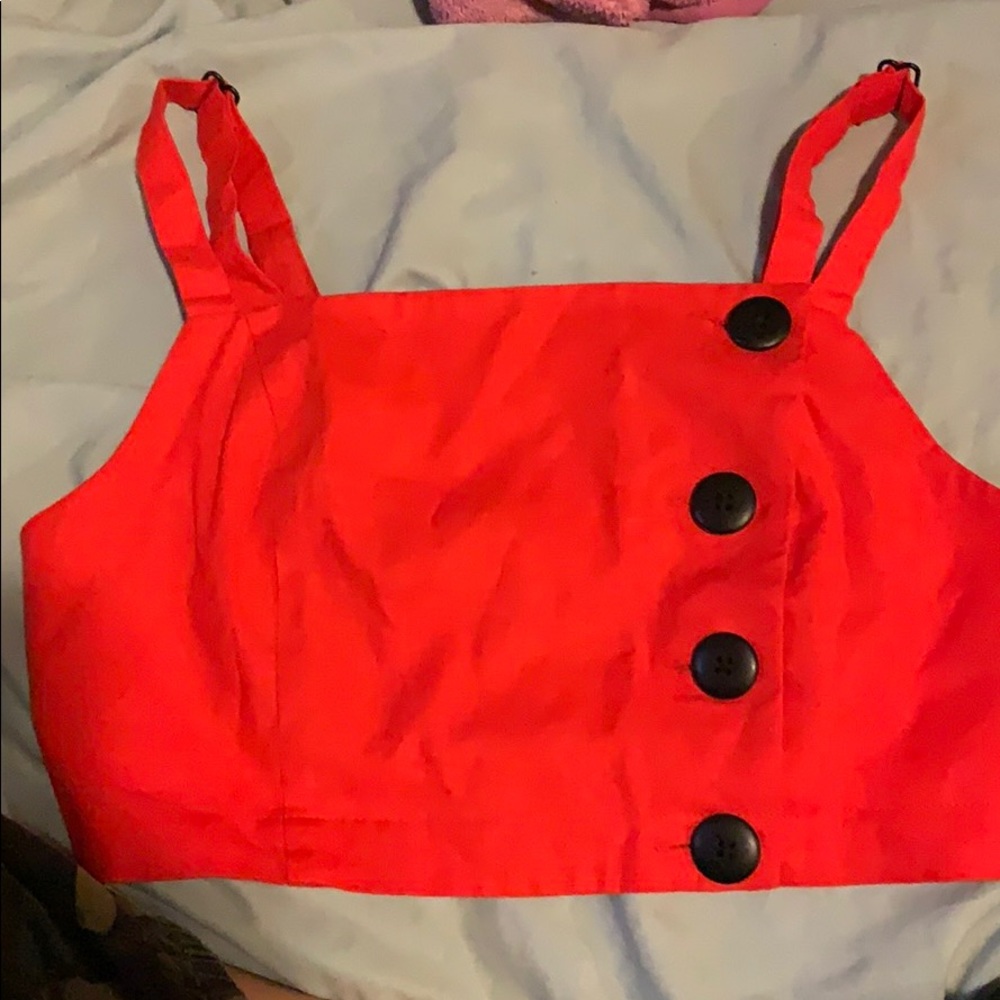 Red crop top